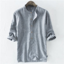 Load image into Gallery viewer, 2020 Casual Fashion Mens Shirts Summer Style Striped Printed Men Dress Shirt Mid Sleeve Summer Style Outfit Shirts Men 5XL A488