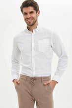Load image into Gallery viewer, DeFacto Man Long Sleeve Shirt Men's Smart Casual Shirts Men's Basic Color Shirts Men's Spring White Shirts-M7180AZ20SP
