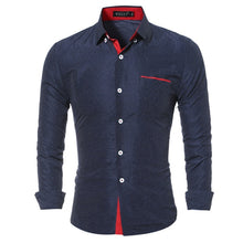 Load image into Gallery viewer, New Style Men's Contrast Color Fashionable Point Slim Fit Shirt with Long Sleeves
